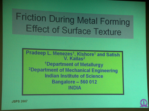 �y�ʐ^�zSatish V. Kailas�搶�@�u����